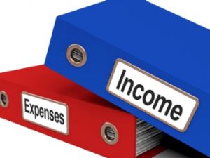 Income Expenses Files Showing Budgeting And Bookkeeping